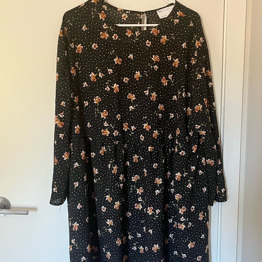 Black floral dress